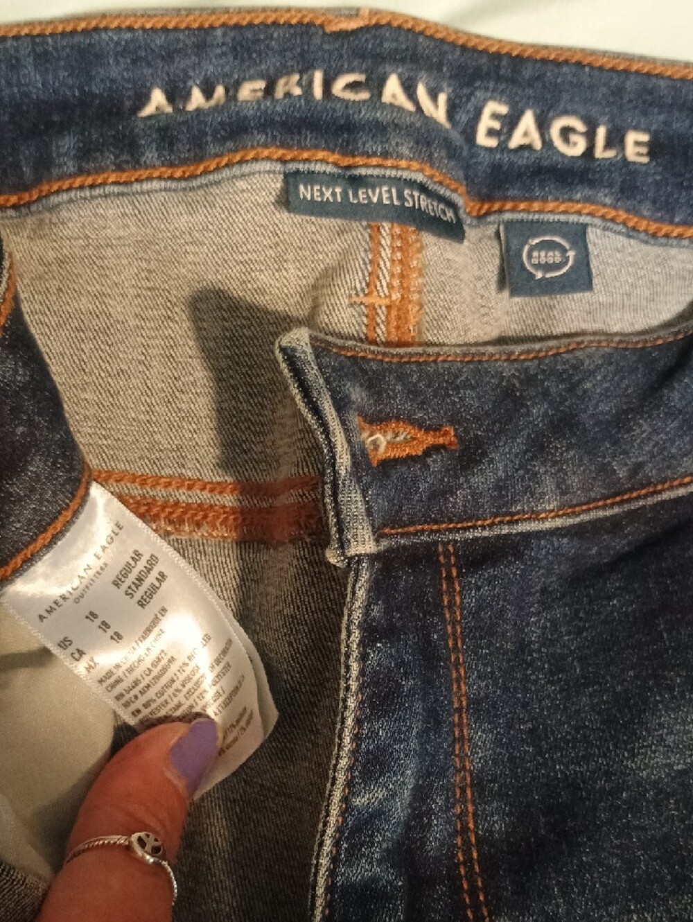 American Eagle Dark Wash Flare Jeans - Picture 2 of 3
